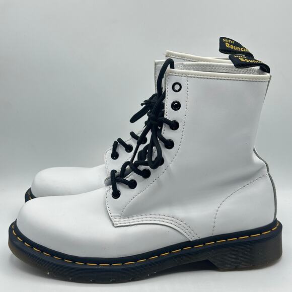 DR. MARTEN 1460 Softy T Leather Lace Up Combat Boots Sz 10 - Picture 4 of 7